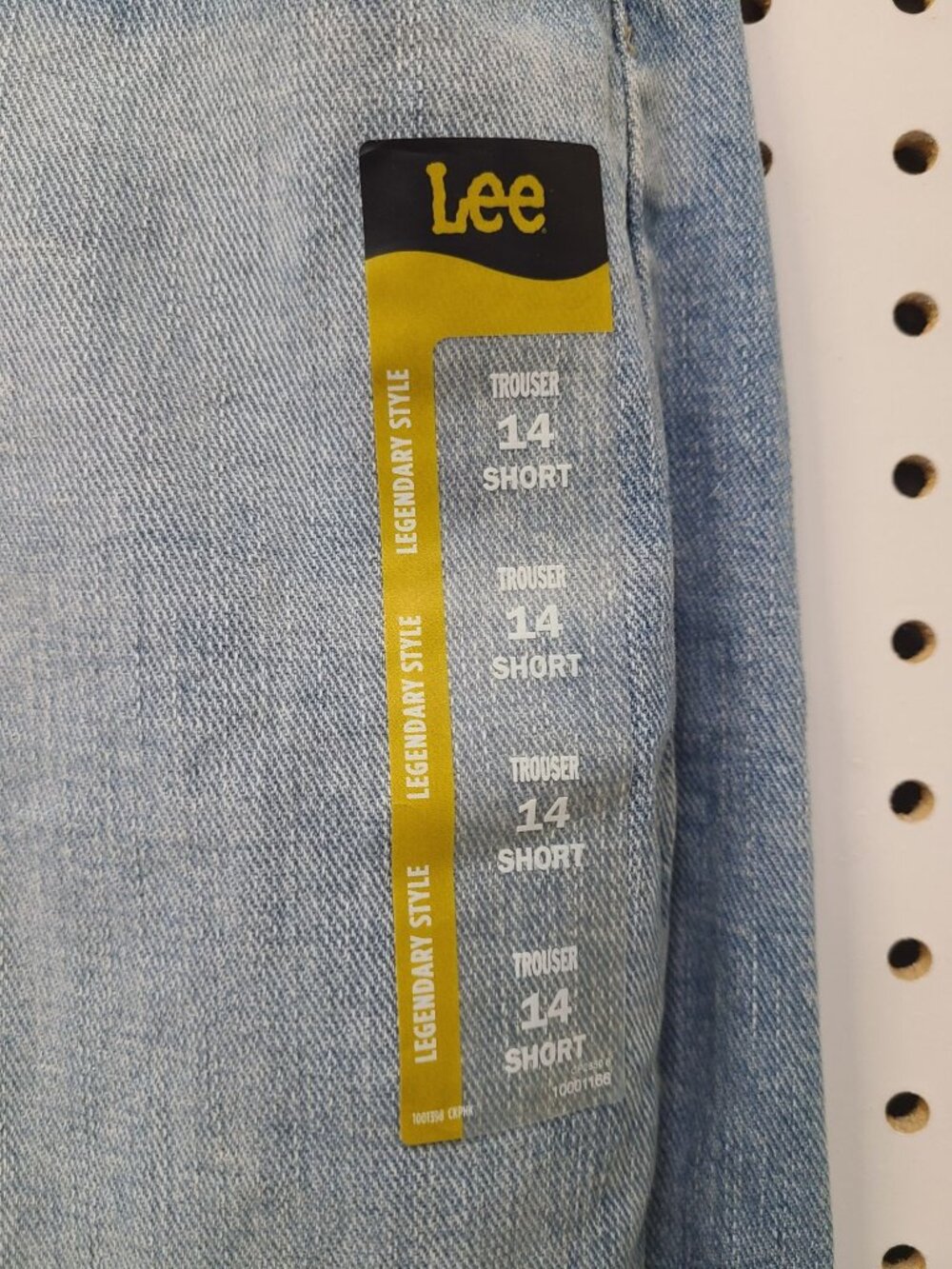 Lee Womens Legendary Style Light Wash Denim Trousers Size 14 Short High Rise - Picture 4 of 4